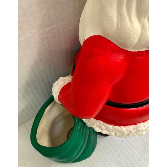 Mr and Mrs Santa Claus 1970's Ceramic Mold Figures 10” Handmade Vintage - Picture 8 of 11